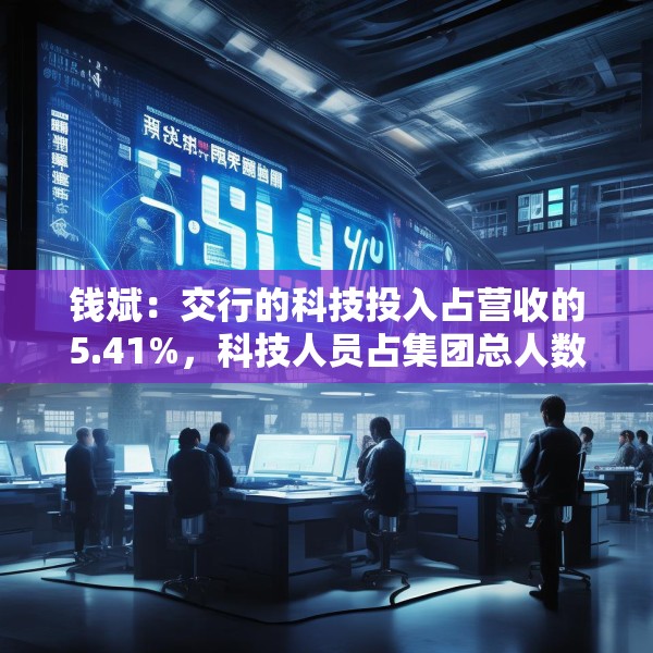 钱斌：交行的科技投入占营收的5.41%，科技人员占集团总人数9.44%