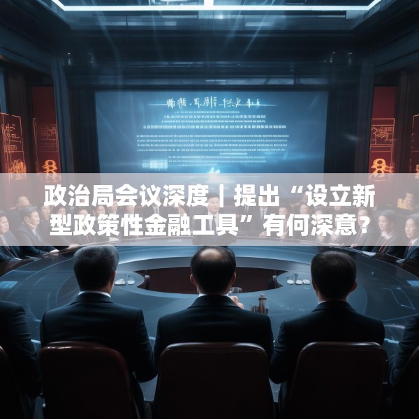 政治局会议深度｜提出“设立新型政策性金融工具”有何深意？