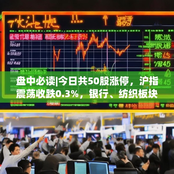 盘中必读|今日共50股涨停，沪指震荡收跌0.3%，银行、纺织板块全天强势