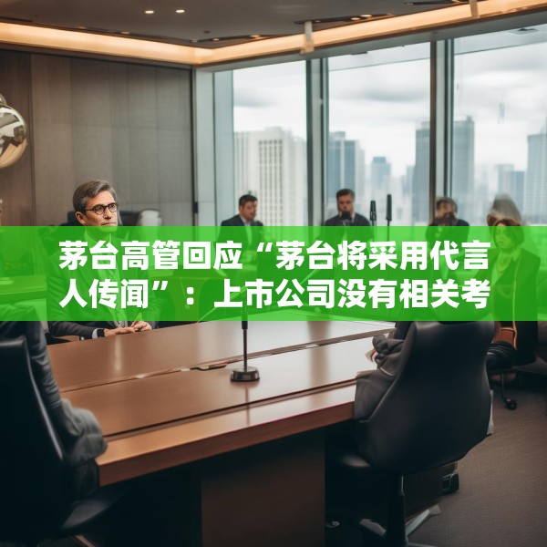 茅台高管回应“茅台将采用代言人传闻”：上市公司没有相关考虑
