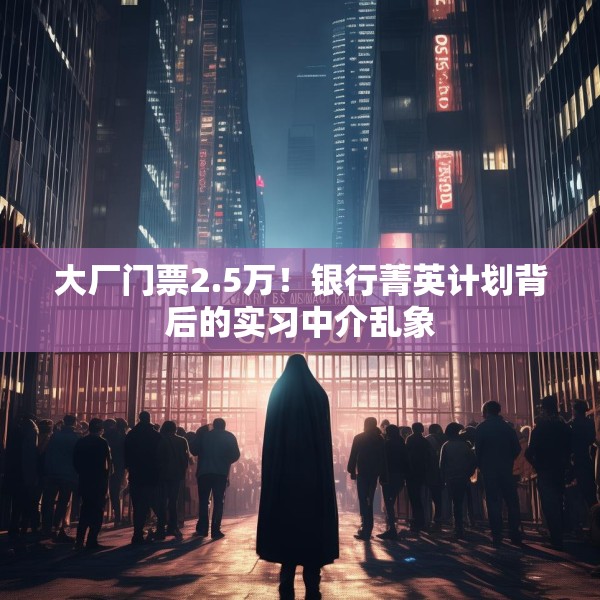 大厂门票2.5万！银行菁英计划背后的实习中介乱象