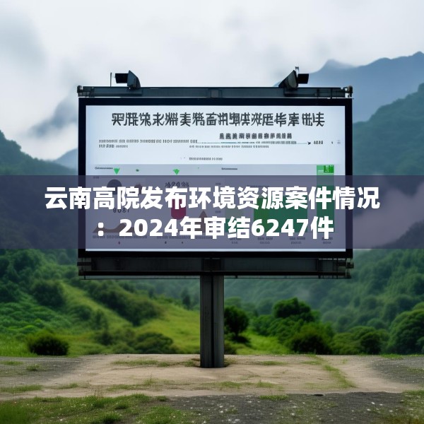 云南高院发布环境资源案件情况：2024年审结6247件