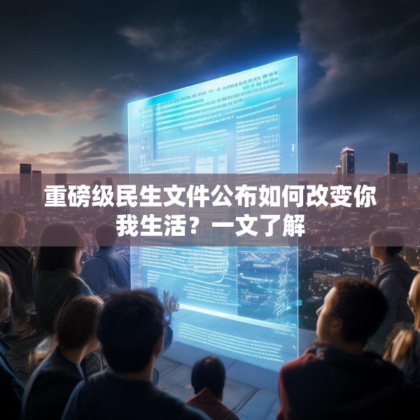 重磅级民生文件公布如何改变你我生活？一文了解