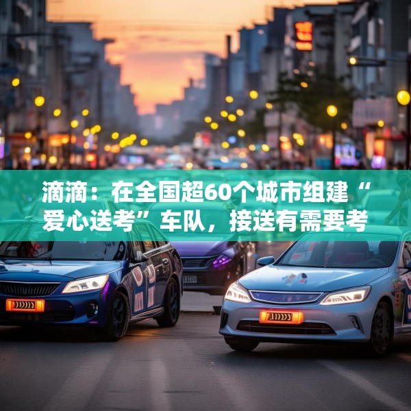 滴滴：在全国超60个城市组建“爱心送考”车队，接送有需要考生往返考场