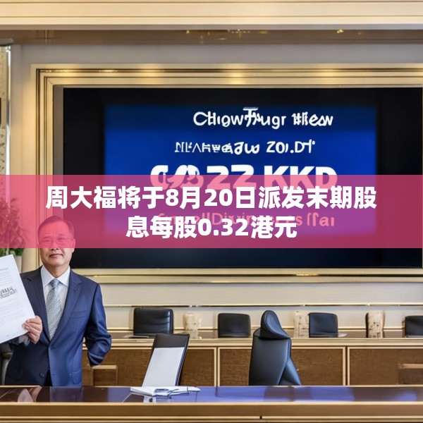 周大福将于8月20日派发末期股息每股0.32港元